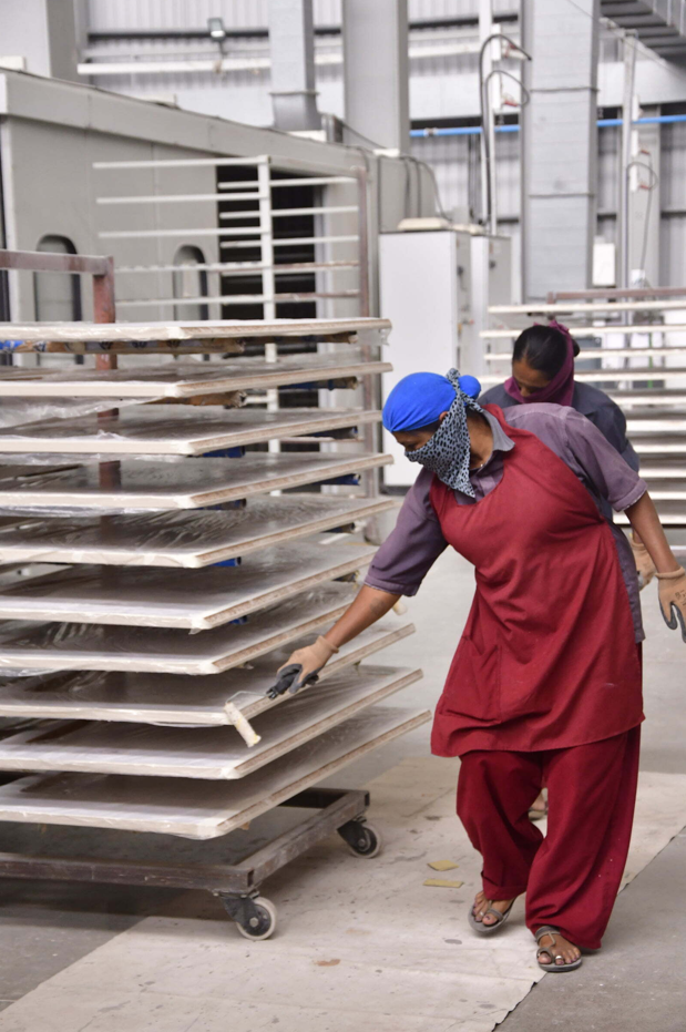 Dispatch of finished wood panels and furniture for delivery